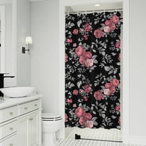 Pioneer Flower Floral Print Pattern Shower Curtain 36"x72" ,Bathroom Decorative Shower Curtains Set with 12 Hooks,Modern Waterproof Washable Shower Curtain
