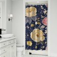 thumbnail image 1 of Pioneer Flower Floral Print Pattern Shower Curtain 36"x72" ,Bathroom Decorative Shower Curtains Set with 12 Hooks,Modern Waterproof Washable Shower Curtain, 1 of 6