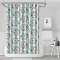 thumbnail image 1 of Pioneer Flower Floral Print Pattern Shower Curtain 72”x72", Bathroom Decorative Shower Curtain Set with 12 Hooks, Waterproof Washable, 1 of 3
