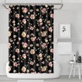 thumbnail image 1 of Pioneer Flower Floral Print Pattern Shower Curtain 72"x72", Bathroom Decorative Shower Curtain Set with 12 Hooks, Waterproof Washable, 1 of 6