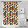 thumbnail image 1 of Pioneer Flower Floral Print Pattern Shower Curtain 72"x72", Bathroom Decorative Shower Curtain Set with 12 Hooks, Waterproof Washable, 1 of 6