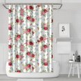 thumbnail image 1 of Pioneer Flower Floral Print Pattern Shower Curtain 72”x72", Bathroom Decorative Shower Curtain Set with 12 Hooks, Waterproof Washable, 1 of 6