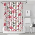 thumbnail image 1 of Pioneer Flower Floral Print Pattern Shower Curtain 72"x72" ,Bathroom Decorative Shower Curtains Set with 12 Hooks,Modern Waterproof Washable Shower Curtain, 1 of 6