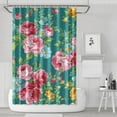 thumbnail image 1 of Pioneer Flower Floral Print Pattern Shower Curtain 72"x72" ,Bathroom Decorative Shower Curtains Set with 12 Hooks,Modern Waterproof Washable Shower Curtain, 1 of 6