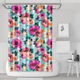 thumbnail image 1 of Pioneer Flower Floral Print Pattern Shower Curtain 72"x72" ,Bathroom Decorative Shower Curtains Set with 12 Hooks,Modern Waterproof Washable Shower Curtain, 1 of 6
