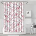 thumbnail image 1 of Pioneer Flower Floral Print Pattern Shower Curtain 72"x72" ,Bathroom Decorative Shower Curtains Set with 12 Hooks,Modern Waterproof Washable Shower Curtain, 1 of 6