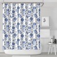 thumbnail image 1 of Pioneer Flower Floral Print Pattern Shower Curtain 72"x84", Bathroom Decorative Shower Curtain Set with 12 Hooks, Waterproof Washable, 1 of 6