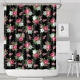 thumbnail image 1 of Pioneer Flower Floral Print Pattern Shower Curtain 72"x84", Bathroom Decorative Shower Curtain Set with 12 Hooks, Waterproof Washable, 1 of 6
