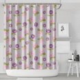 thumbnail image 1 of Strawberry and Daisy Pink Pattern Modern Waterproof Shower Curtain Set with 12 Hooks, Washable Decorative Bathroom Shower Curtain, 1 of 6