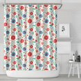 thumbnail image 1 of Pioneer Flower Floral Print Pattern Shower Curtain 72"x84", Bathroom Decorative Shower Curtain Set with 12 Hooks, Waterproof Washable, 1 of 6
