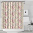 thumbnail image 1 of Pioneer Flower Floral Print Pattern Shower Curtain 72"x84", Bathroom Decorative Shower Curtain Set with 12 Hooks, Waterproof Washable, 1 of 6
