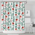 thumbnail image 1 of Pioneer Flower Floral Print Pattern Shower Curtain 72"x84", Bathroom Decorative Shower Curtain Set with 12 Hooks, Waterproof Washable, 1 of 6