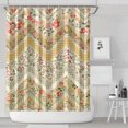 thumbnail image 1 of Pioneer Flower Floral Print Pattern Shower Curtain 72"x84" ,Bathroom Decorative Shower Curtains Set with 12 Hooks,Modern Waterproof Washable Shower Curtain, 1 of 6