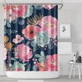 thumbnail image 1 of Pioneer Flower Floral Print Pattern Shower Curtain 72"x84" ,Bathroom Decorative Shower Curtains Set with 12 Hooks,Modern Waterproof Washable Shower Curtain, 1 of 6
