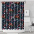 thumbnail image 1 of Pioneer Flower Floral Print Pattern Shower Curtain 72"x84" ,Bathroom Decorative Shower Curtains Set with 12 Hooks,Modern Waterproof Washable Shower Curtain, 1 of 6