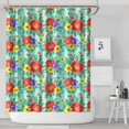 thumbnail image 1 of Pioneer Flower Floral Print Pattern Shower Curtain 84"x72", Bathroom Decorative Shower Curtain Set with 12 Hooks, Waterproof Washable, 1 of 6