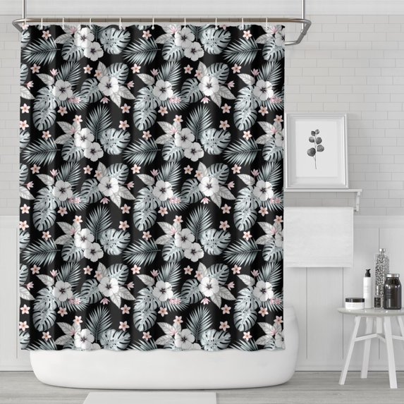 Pioneer Flower Floral Print Pattern Shower Curtain 84”x72", Bathroom Decorative Shower Curtain Set with 12 Hooks, Waterproof Washable