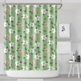 thumbnail image 1 of Pioneer Flower Floral Print Pattern Shower Curtain 84"x72", Bathroom Decorative Shower Curtain Set with 12 Hooks, Waterproof Washable, 1 of 6