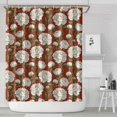 thumbnail image 1 of Pioneer Flower Floral Print Pattern Shower Curtain 84"x72", Bathroom Decorative Shower Curtain Set with 12 Hooks, Waterproof Washable, 1 of 6