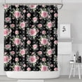 thumbnail image 1 of Pioneer Flower Floral Print Pattern Shower Curtain 84”x72", Bathroom Decorative Shower Curtain Set with 12 Hooks, Waterproof Washable, 1 of 6