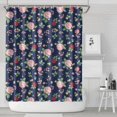 thumbnail image 1 of Pioneer Flower Floral Print Pattern Shower Curtain 84"x72", Bathroom Decorative Shower Curtain Set with 12 Hooks, Waterproof Washable, 1 of 6