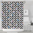 thumbnail image 1 of Pioneer Flower Floral Print Pattern Shower Curtain 84"x72", Bathroom Decorative Shower Curtain Set with 12 Hooks, Waterproof Washable, 1 of 6