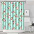 thumbnail image 1 of Pioneer Flower Floral Print Pattern Shower Curtain 84"x72", Bathroom Decorative Shower Curtain Set with 12 Hooks, Waterproof Washable, 1 of 6