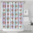 thumbnail image 1 of Pioneer Flower Floral Print Pattern Shower Curtain 84”x72", Bathroom Decorative Shower Curtain Set with 12 Hooks, Waterproof Washable, 1 of 6