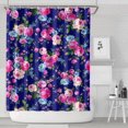 thumbnail image 1 of Pioneer Flower Floral Print Pattern Shower Curtain 84"x72" ,Bathroom Decorative Shower Curtains Set with 12 Hooks,Modern Waterproof Washable Shower Curtain, 1 of 6