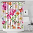 thumbnail image 1 of Pioneer Flower Floral Print Pattern Shower Curtain 84"x72" ,Bathroom Decorative Shower Curtains Set with 12 Hooks,Modern Waterproof Washable Shower Curtain, 1 of 6