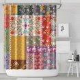 thumbnail image 1 of Pioneer Flower Floral Print Pattern Shower Curtain 84"x72" ,Bathroom Decorative Shower Curtains Set with 12 Hooks,Modern Waterproof Washable Shower Curtain, 1 of 6