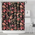 thumbnail image 1 of Pioneer Flower Floral Print Pattern Shower Curtain 84"x72" ,Bathroom Decorative Shower Curtains Set with 12 Hooks,Modern Waterproof Washable Shower Curtain, 1 of 6