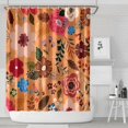 thumbnail image 1 of Pioneer Flower Floral Print Pattern Shower Curtain 84"x72" ,Bathroom Decorative Shower Curtains Set with 12 Hooks,Modern Waterproof Washable Shower Curtain, 1 of 6