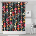 thumbnail image 1 of Pioneer Flower Floral Print Pattern Shower Curtain 84"x72" ,Bathroom Decorative Shower Curtains Set with 12 Hooks,Modern Waterproof Washable Shower Curtain, 1 of 6