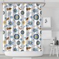 thumbnail image 1 of Pioneer Flower Floral Print Pattern Shower Curtain 84x72in, Bathroom Decorative Shower Curtain Set with 12 Hooks, Waterproof Washable, 1 of 6