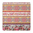 thumbnail image 1 of Pioneer Flower Floral Print Pattern Square Fitted Tablecloth with Elastic Edge,Square Table Cover,Washable Elastic Table Cover for Home Kitchen Party Decor 34"x34", 1 of 6