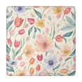thumbnail image 1 of Pioneer Flower Floral Print Pattern Square Fitted Tablecloth with Elastic Edge,Square Table Cover,Washable Elastic Table Cover for Home Kitchen Party Decor 34"x34", 1 of 6