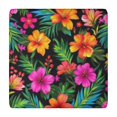 thumbnail image 1 of Pioneer Flower Floral Print Pattern Square Fitted Tablecloth with Elastic Edge,Square Table Cover,Washable Elastic Table Cover for Home Kitchen Party Decor 34"x34", 1 of 6