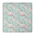 thumbnail image 1 of Pioneer Flower Floral Print Pattern Square Fitted Tablecloth with Elastic Edge,Square Table Cover,Washable Elastic Table Cover for Home Kitchen Party Decor 34"x34", 1 of 6