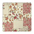 thumbnail image 1 of Pioneer Flower Floral Print Pattern Square Fitted Tablecloth with Elastic Edge,Square Table Cover,Washable Elastic Table Cover for Home Kitchen Party Decor 34"x34", 1 of 6