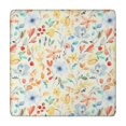 thumbnail image 1 of Pioneer Flower Floral Print Pattern Square Fitted Tablecloth with Elastic Edge,Square Table Cover,Washable Elastic Table Cover for Home Kitchen Party Decor 34"x34", 1 of 6