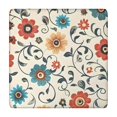 thumbnail image 1 of Pioneer Flower Floral Print Pattern Square Fitted Tablecloth with Elastic Edge,Square Table Cover,Washable Elastic Table Cover for Home Kitchen Party Decor 34"x34", 1 of 6