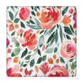 thumbnail image 1 of Pioneer Flower Floral Print Pattern Square Fitted Tablecloth with Elastic Edge,Square Table Cover,Washable Elastic Table Cover for Home Kitchen Party Decor 34"x34", 1 of 6