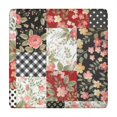 thumbnail image 1 of Pioneer Flower Floral Print Pattern Square Fitted Tablecloth with Elastic Edge,Square Table Cover,Washable Elastic Table Cover for Home Kitchen Party Decor 34"x34", 1 of 6