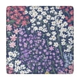 thumbnail image 1 of Pioneer Flower Floral Print Pattern Square Fitted Tablecloth with Elastic Edge,Square Table Cover,Washable Elastic Table Cover for Home Kitchen Party Decor 34"x34", 1 of 6
