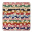 thumbnail image 1 of Pioneer Flower Floral Print Pattern Square Fitted Tablecloth with Elastic Edge,Square Table Cover,Washable Elastic Table Cover for Home Kitchen Party Decor 34"x34", 1 of 6