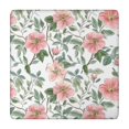 thumbnail image 1 of Pioneer Flower Floral Print Pattern Square Fitted Tablecloth with Elastic Edge,Square Table Cover,Washable Elastic Table Cover for Home Kitchen Party Decor 34"x34", 1 of 6