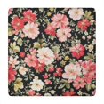 thumbnail image 1 of Pioneer Flower Floral Print Pattern Square Fitted Tablecloth with Elastic Edge,Square Table Cover,Washable Elastic Table Cover for Home Kitchen Party Decor 34"x34", 1 of 6