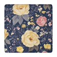thumbnail image 1 of Pioneer Flower Floral Print Pattern Square Fitted Tablecloth with Elastic Edge,Square Table Cover,Washable Elastic Table Cover for Home Kitchen Party Decor 34"x34", 1 of 6