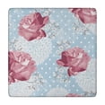 thumbnail image 1 of Pioneer Flower Floral Print Pattern Square Fitted Tablecloth with Elastic Edge,Square Table Cover,Washable Elastic Table Cover for Home Kitchen Party Decor 34"x34", 1 of 6